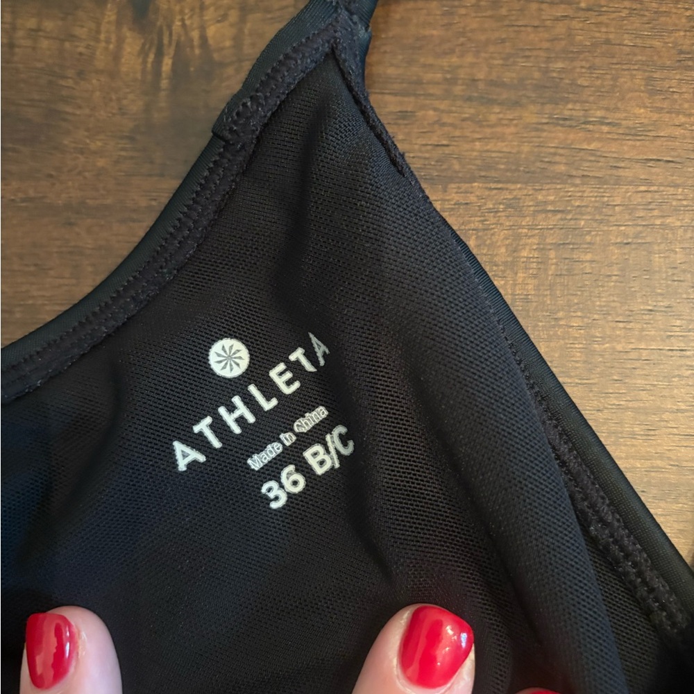 Black Athleta 36B/C Sliming Supportive Underwire One Piece Swimsuit - Picture 4 of 4